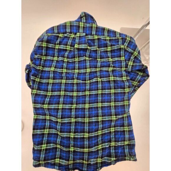 The Vermont Flannel Co. X-Small Plaid Shirt Blue & Green Mens Button Down - Picture 6 of 8